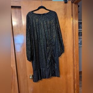 Torrid Black Dress with Gold Accents